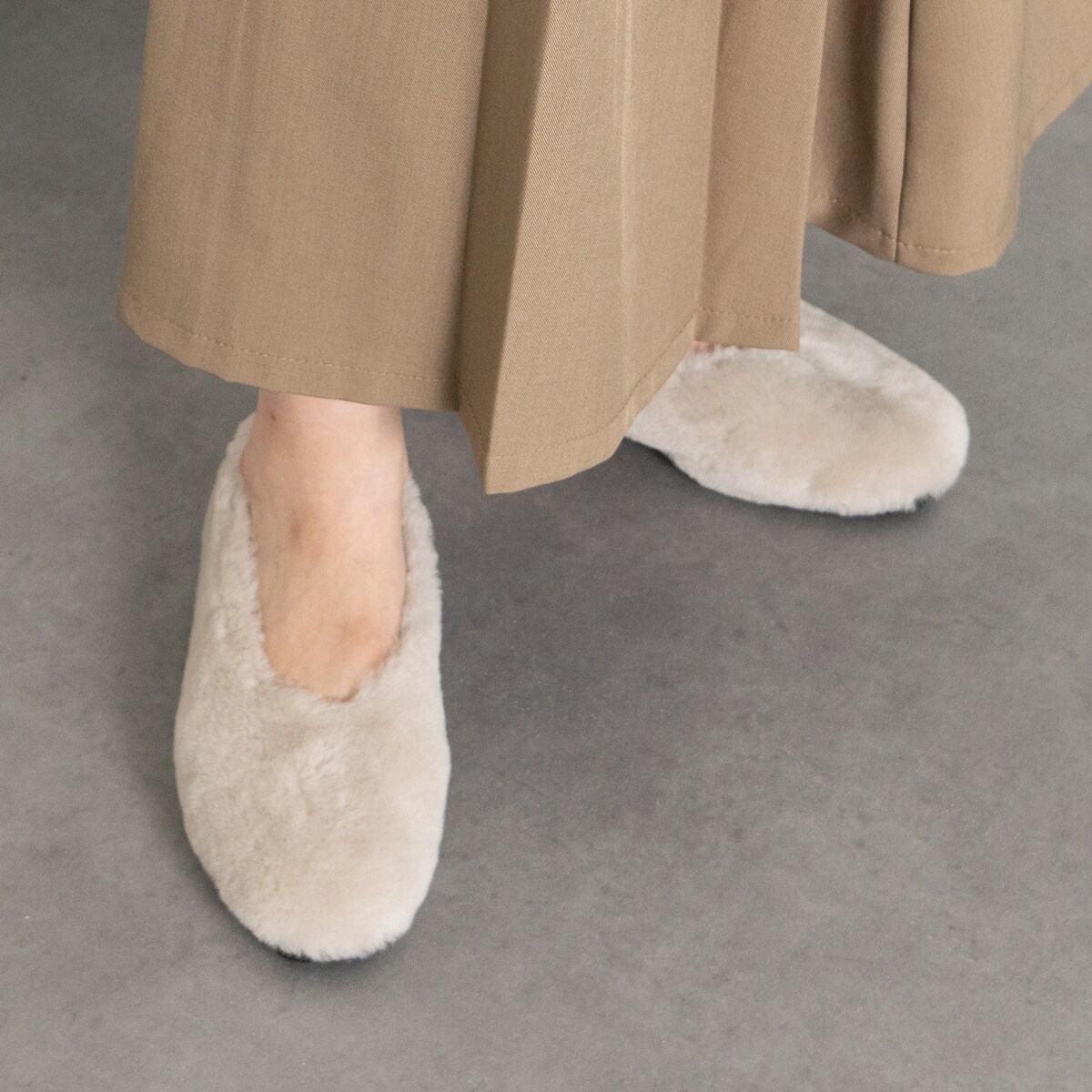 CORSO ROMA 9◆0.8cmヒール◆シアリングフラットバレエシューズ／コルソローマ（CORSO ROMA 9）