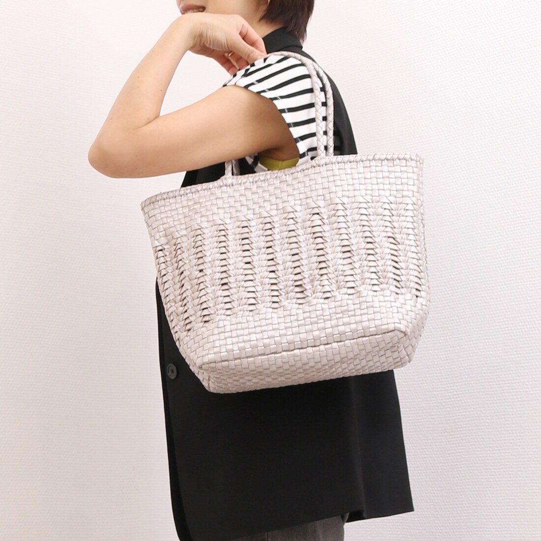 ペルケ perche / 牛革メッシュ編みトートL／ペルケ（perche）