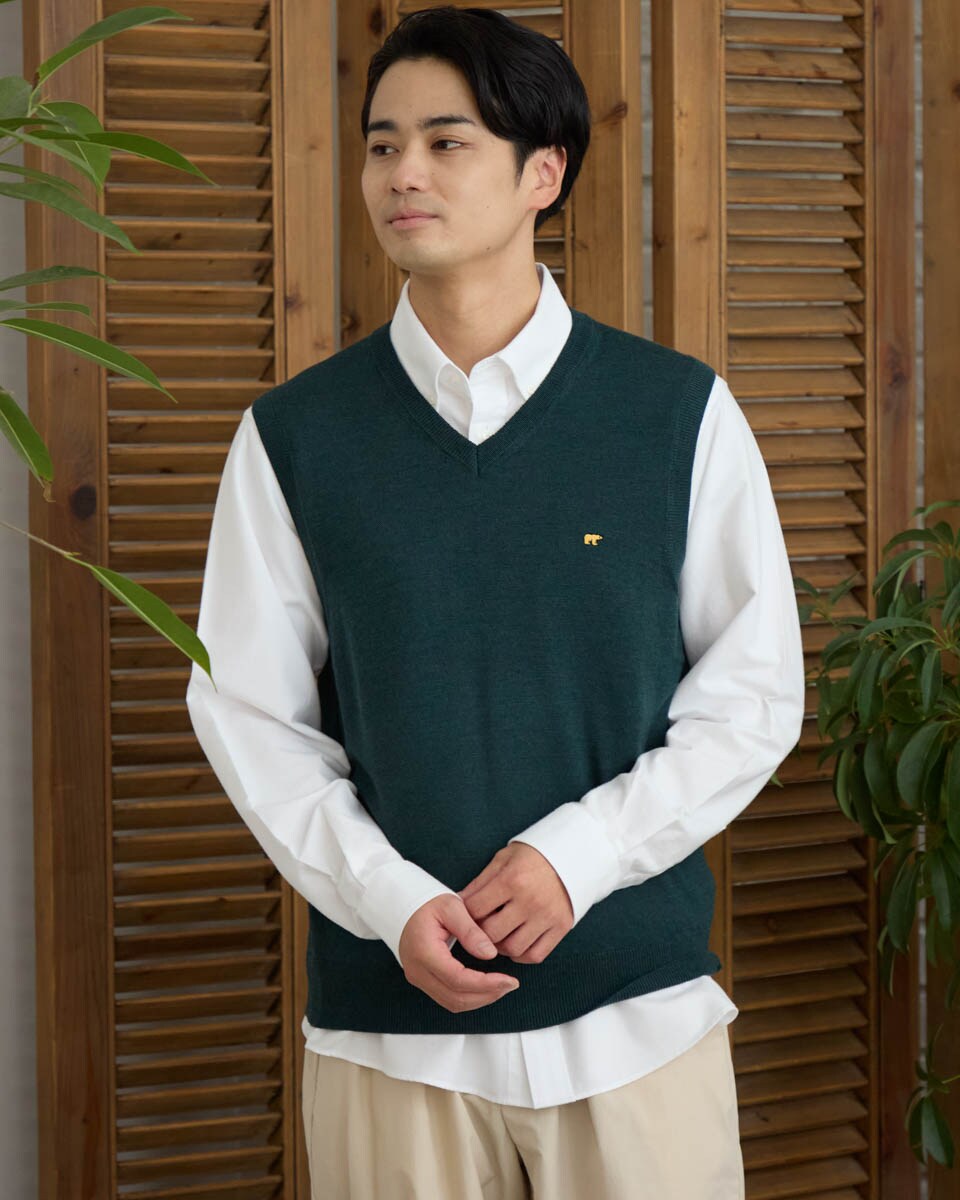 楽天市場】【公式】無地Vネックベスト/メンズ/314RC642/M-LL