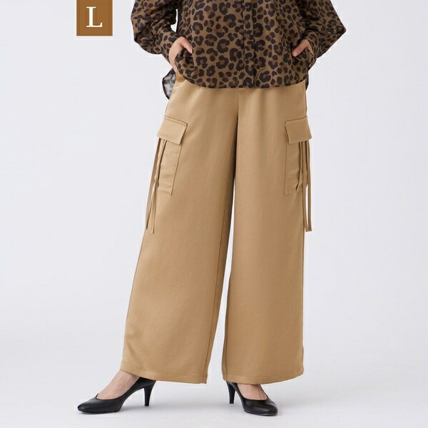【L】【マシンウォッシャブル】ソフトサテンカーゴパンツ／エヴェックス バイ クリツィア（EVEX by KRIZIA） 16,940円
