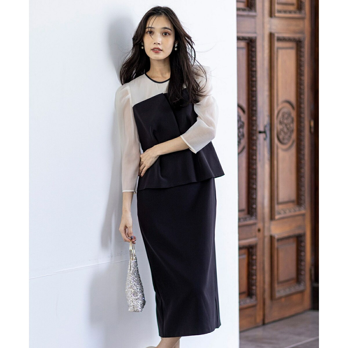 【LilyCalin】ペプラムビスチェ ドレス／エニィスィス（ANY SIS） 15,592円
