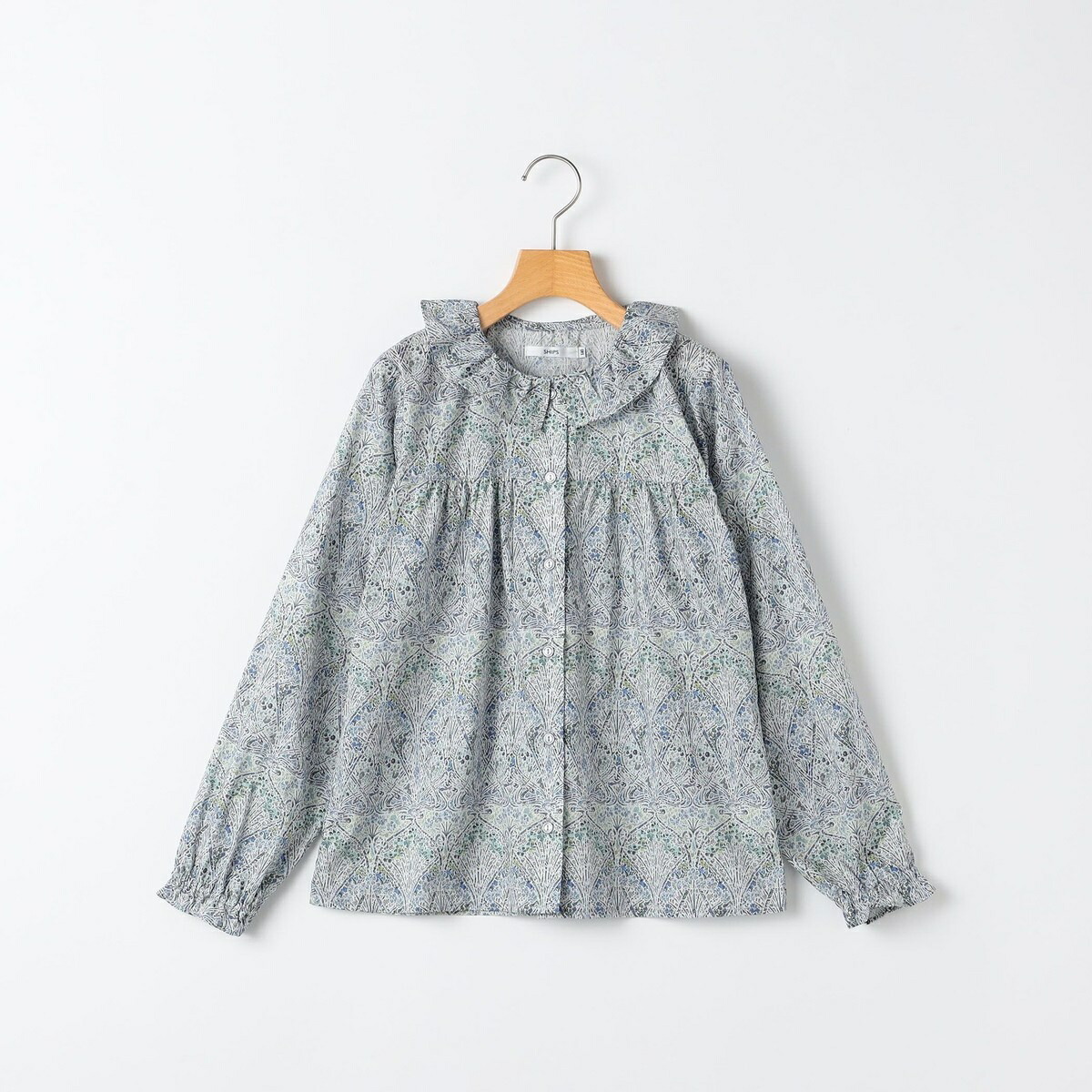 SHIPS KIDS:140～150cm / リバティ フリルカラー ブラウス／シップス（SHIPS）