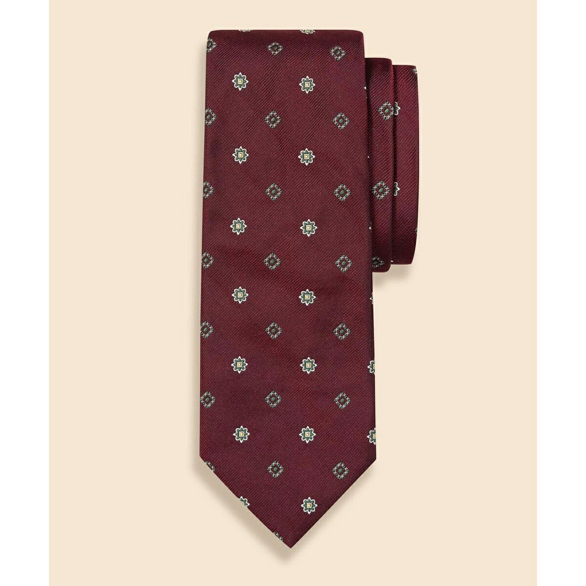 シルク　フラワー×スクエアモチーフ　ジャカードタイ セレモニー／ブルックスブラザーズ（Brooks Brothers）