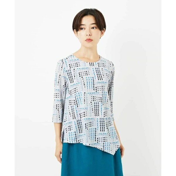 [接触冷感]ラインドットプリントカットソー／ジャンニ・ロ・ジュディチェ（GIANNI LO GIUDICE） 16,239円