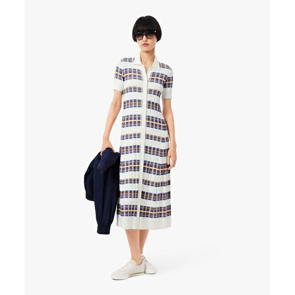 リブニットマルチカラーシャツドレス／ラコステ（LACOSTE）