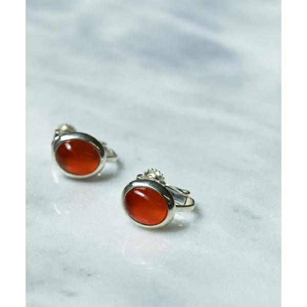 SMELLY so’　carnelian oval earring／スメリー（SMELLY）