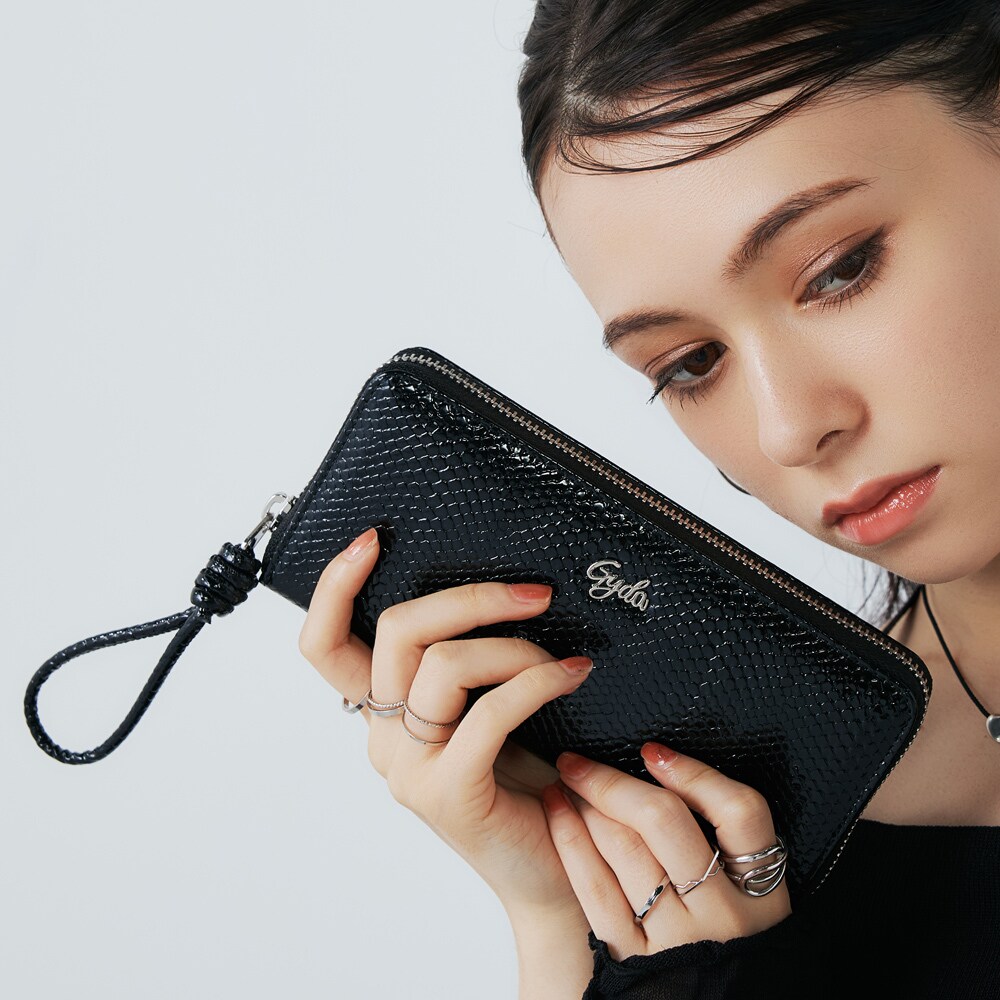 GYDA (ジェイダ) PYTHON EMBOSS ラウンド 長財布 GY-W361／ジェイダ（GYDA）