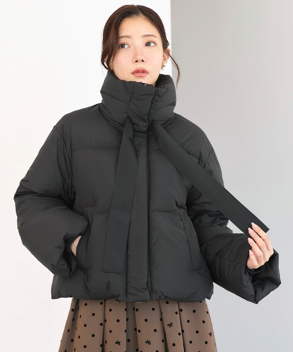 【フレンチ落ち込む】グログランリボン フレンチダウンショートコート／ルイルエブティック（RUIRUE BOUTIQUE）