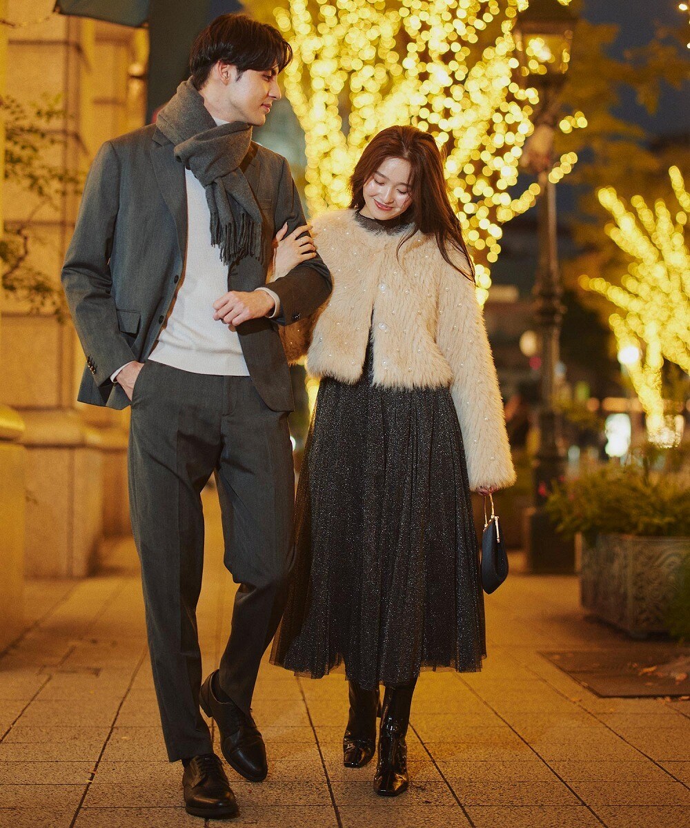【パール×エコファー】フラッフィー　パーティージャケット／ルイルエブティック（RUIRUE BOUTIQUE）