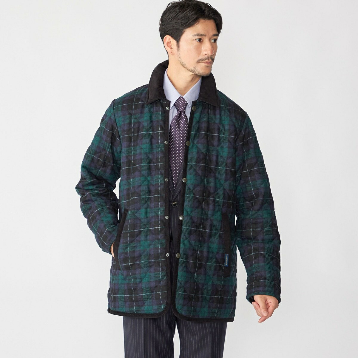 【SHIPS別注】LAVENHAM: SHIPS 弁慶格子 羊毛 KEDINGTON／シップス（SHIPS）