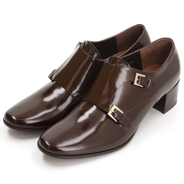ヒールアップダブルモンクシューズ／マッキントッシュ 英国の首都（MACKINTOSH LONDON） ローファー-レディース靴-靴