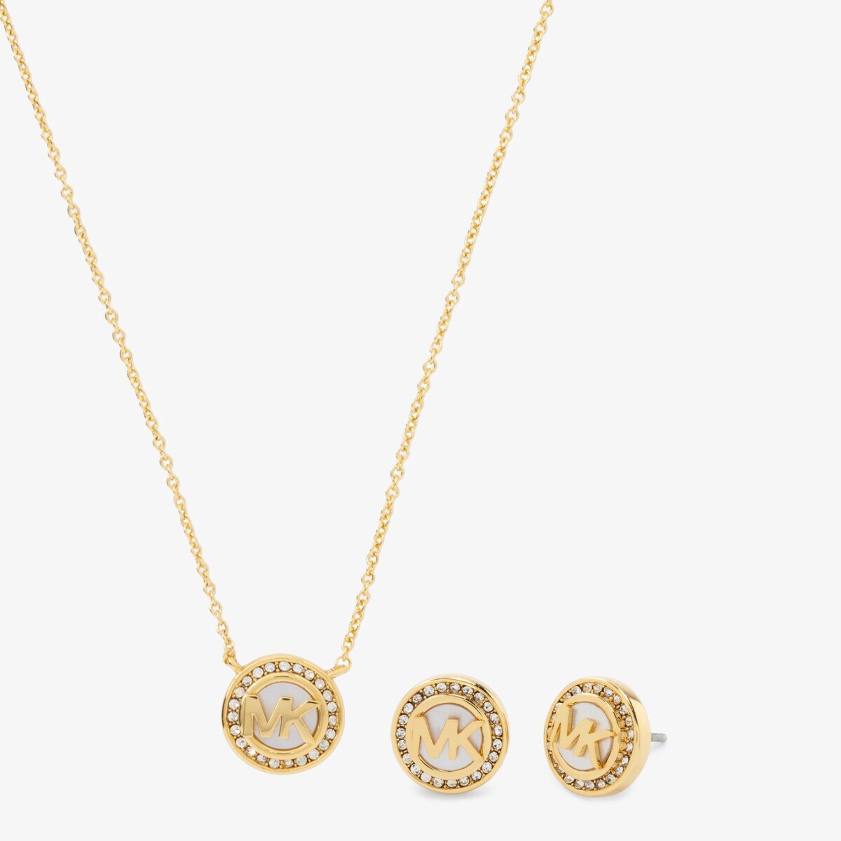 サークルロゴ マザーオブパール ペンダント ＆ スタッド ピアス セット／マイケル・コース（Michael Kors）｜丸井（マルイ）店