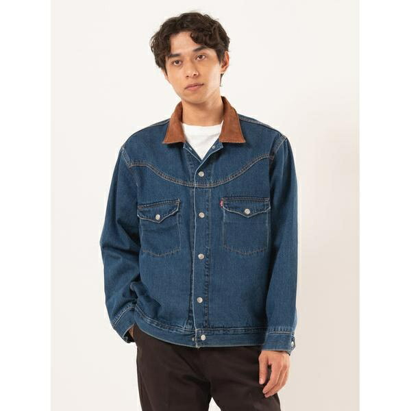 激レア 89年 Euro Levis 襟レザー コンチョ サウスウエスト 短丈 激レア 89年 Euro Levis 襟レザー コンチョ サウスウエスト 短丈