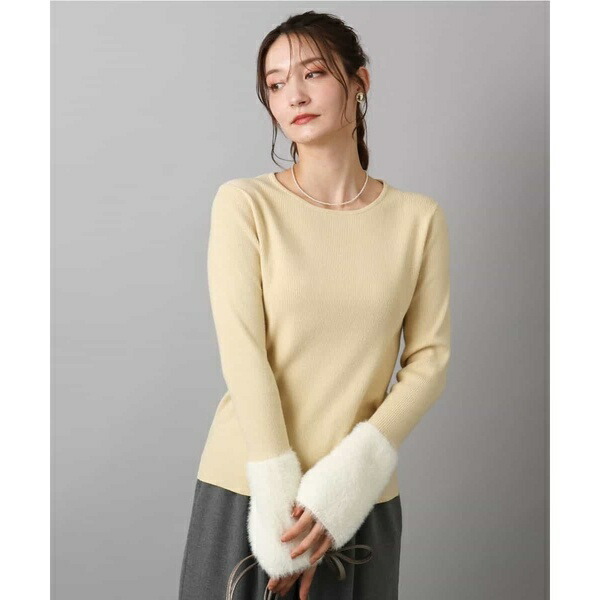 【トレンド/洗える】フェザー切替えコンパクトリブニット/MK ミッシェルクラン(MK MICHEL KLEIN )|丸井(マルイ)店