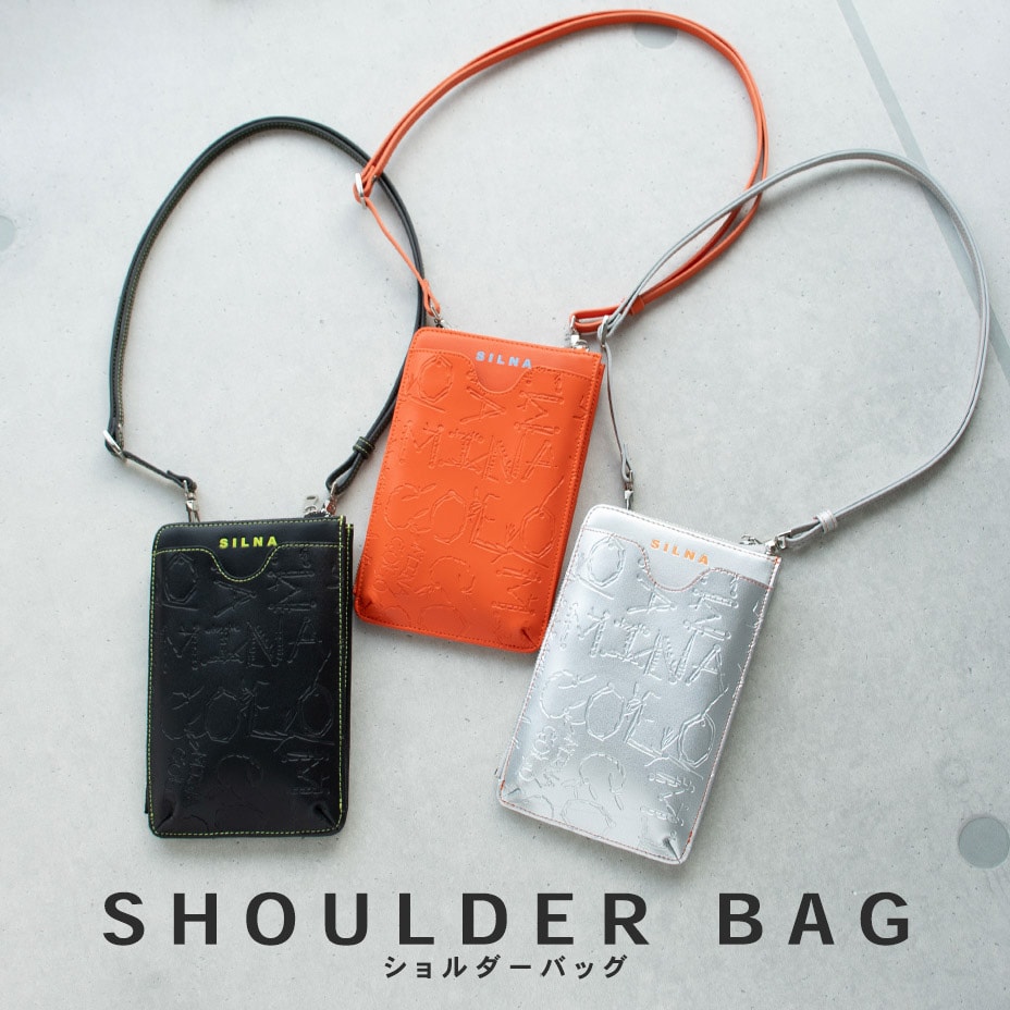 縦型スマホポシェット ミニショルダー／シルナ_ミナコロ（SILNA_minacolo） 19,800円