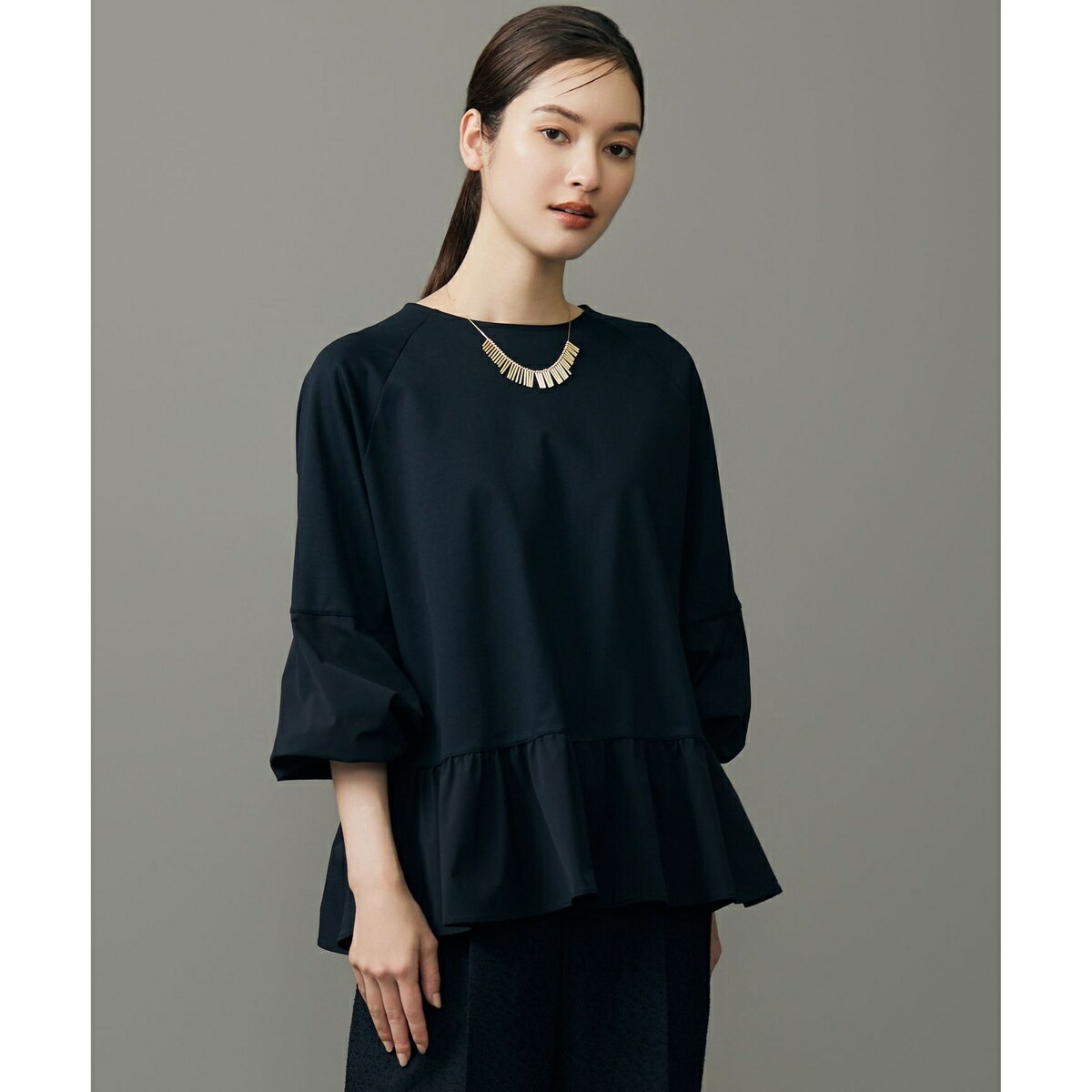 クリアコットンポンチペプラム カットソー／不道徳区（JIYU-KU） レディースファッション-Tシャツ・カットソー