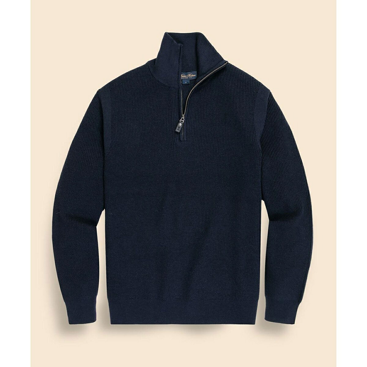 ウール　リブニット　ハーフジップ　モックネックセーター／ブルックスブラザーズ（Brooks Brothers）