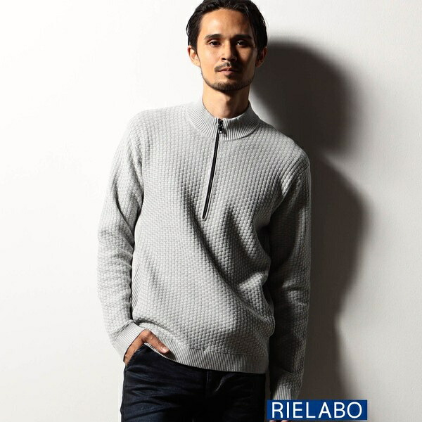【RIELABO】ハーフジッププルオーバーニット／ニコルクラブフォーメン（NICOLE CLUB FOR MEN）｜丸井（マルイ）店