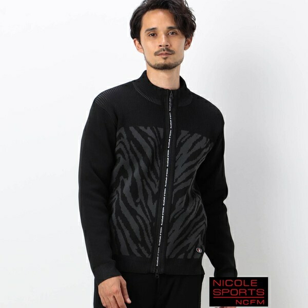 【NICOLE SPORTS】アラカルト ニットブルゾン／ニコルクラブフォーメン（NICOLE CLUB FOR MEN）