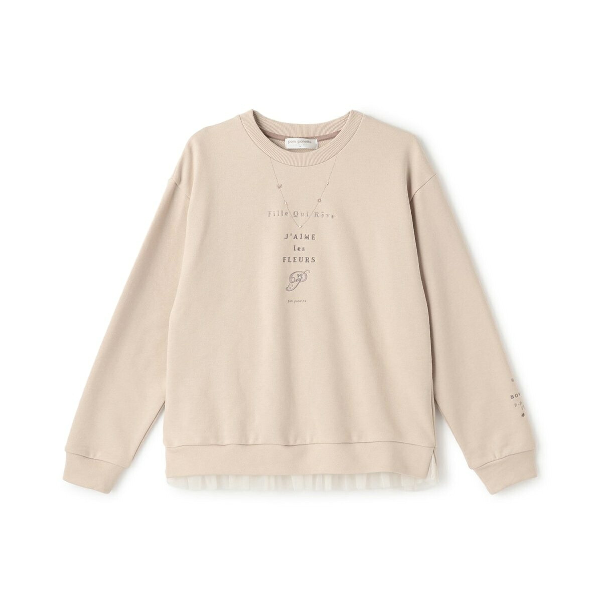 ネックレスロゴトップス／ポンポネットジュニア（pom ponette junior）