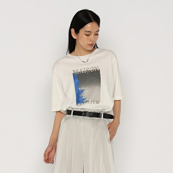 60/-スビン リサイクルオーガニックスムース プリントTシャツ/メゾンプラチナ(Maison Platinum)