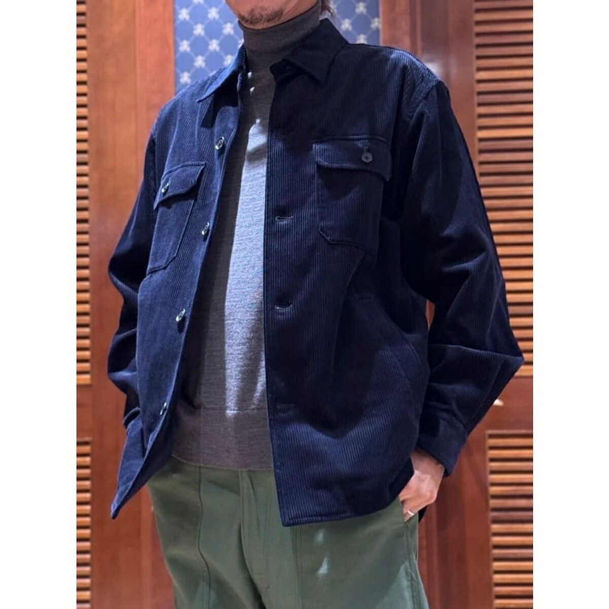 コットン　8-Waleコーデュロイ　CPOシャツ／ブルックスブラザーズ（Brooks Brothers）
