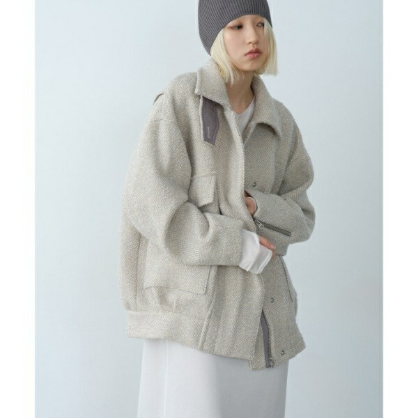 oversized tweed blouson／コードエー（CODE A）