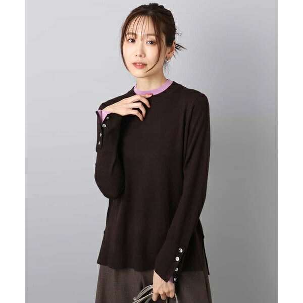 【ウール混/ビジネス/洗える】配色レイヤードデザインニット／MK ミッシェルクラン（MK MICHEL KLEIN ）｜丸井（マルイ）店