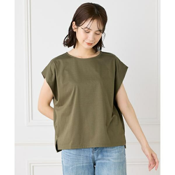 《途轍も無い大いさ》ショートスリーブコクーントップス／イネド（INED） トップス-Tシャツ・カットソー