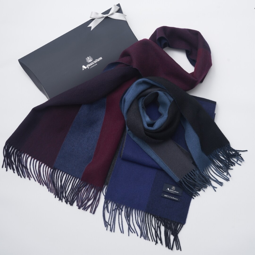 楽天市場】Aquascutum（アクアスキュータム） カシミヤ100％チェック