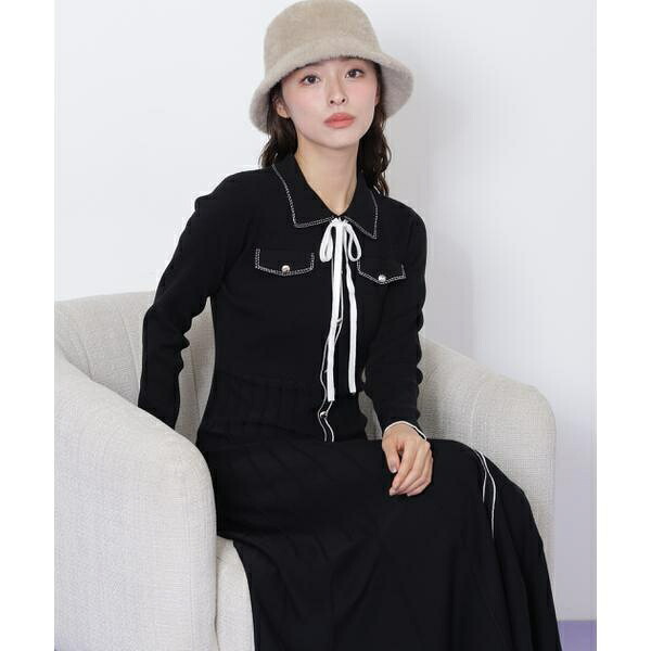 ステッチカラーニットワンピース／ジル バイ ジル スチュアート（JILL by JILL STUART）