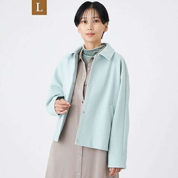 【L】【カタログ掲載】【ウォッシャブル】ウールライクジャージ―ブルゾン／エヴェックス バイ クリツィア（EVEX by KRIZIA）