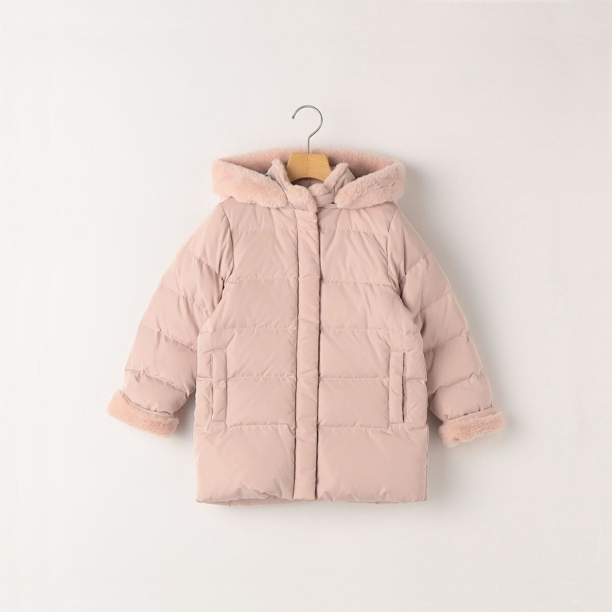 SHIPS KIDS:90cm /〈撥水/手洗い可能〉ミディアム丈 リサイクル ダウン フーディー ／シップス（SHIPS）