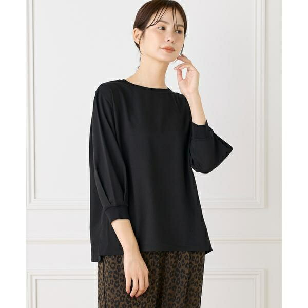 異原料品肋筋 七分袖ティーシャツ／ルスーク（Le Souk）
