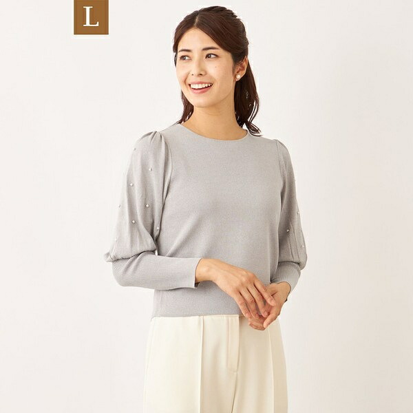 【L】ドットパールスリーブ ニット／トゥービーシック（TO BE CHIC）｜丸井（マルイ）店