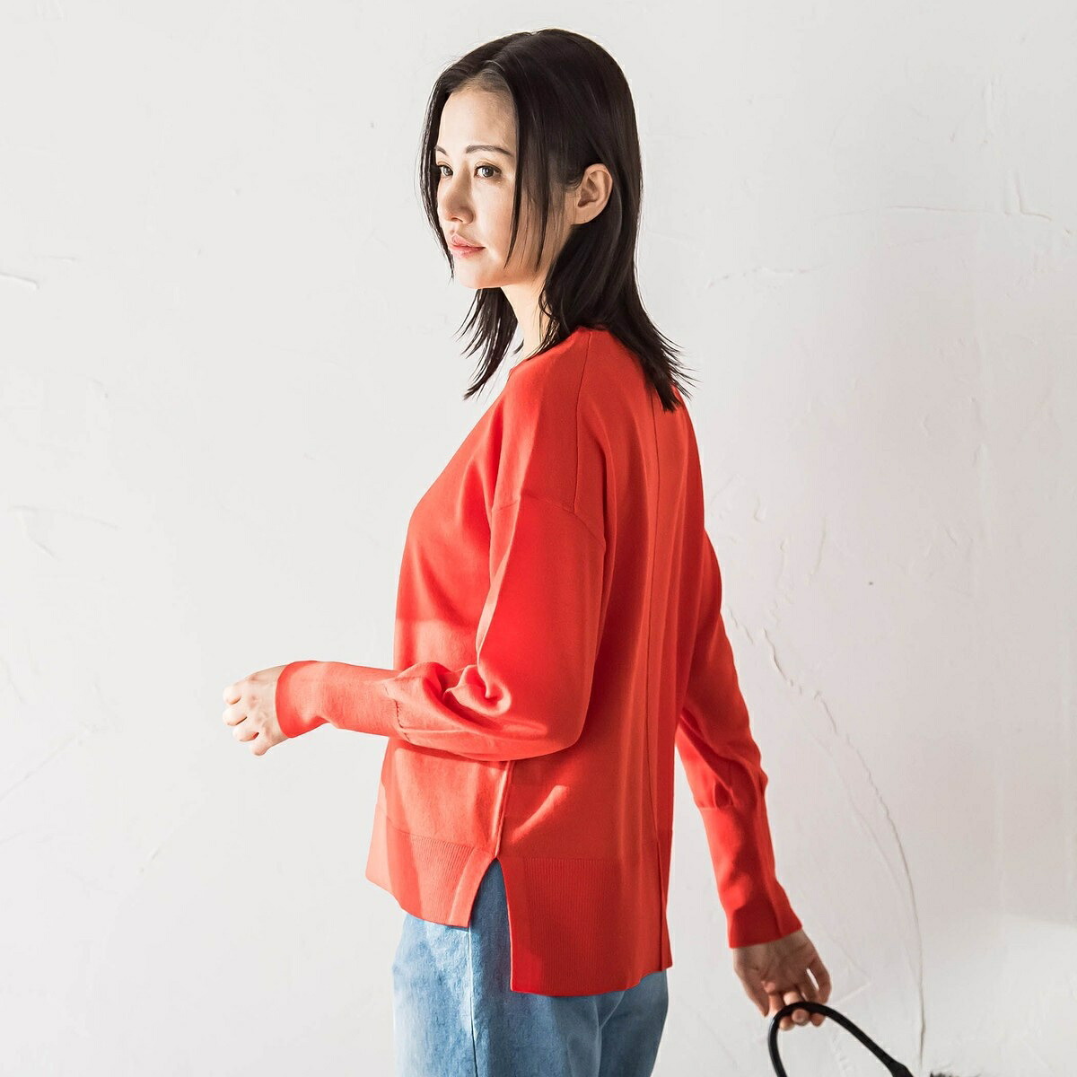 【WEB限定】ウォッシャブルウールクルーネックニット≪洗える≫／ロートレアモン（LAUTREAMONT）