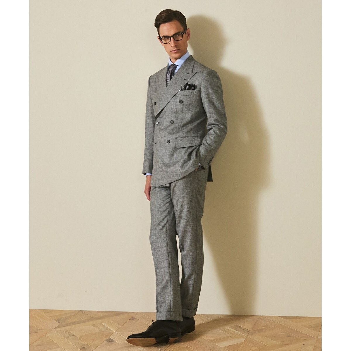 【DORMEUIL/ドーメル】ドーメル・ロイヤルトゥエルブ ダブル背広／五大陸（gotairiku）