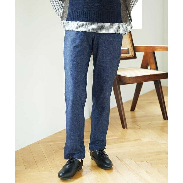 [洗える・リバーシブル]デニムリバーツイードプリントパンツ／ジャンニ・ロ・ジュディチェ（GIANNI LO GIUDICE）