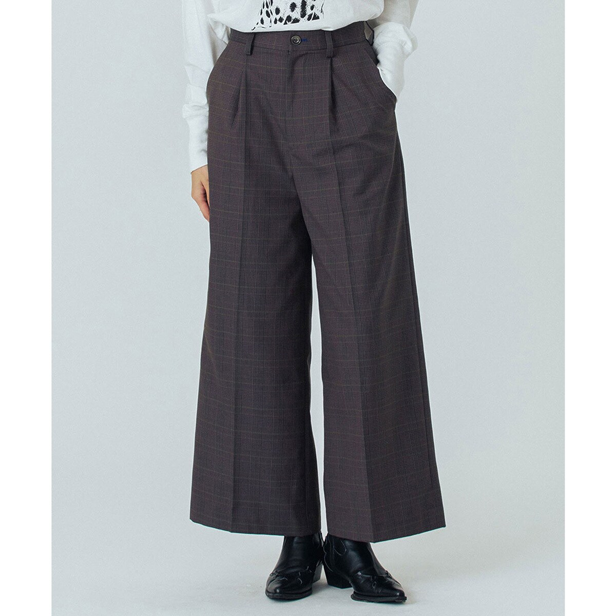 CREOLME/CHECK WIDE PATNS／ローズバッド（ROSE BUD）