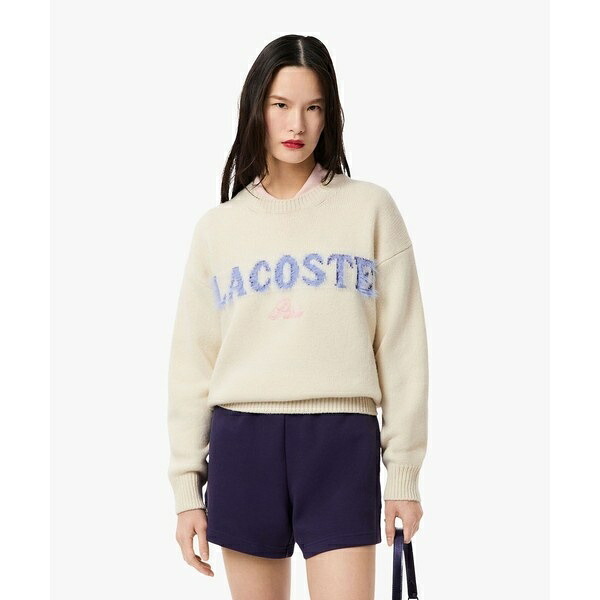 シャギータッチロゴジャカードウールセーター／ラコステ（LACOSTE）