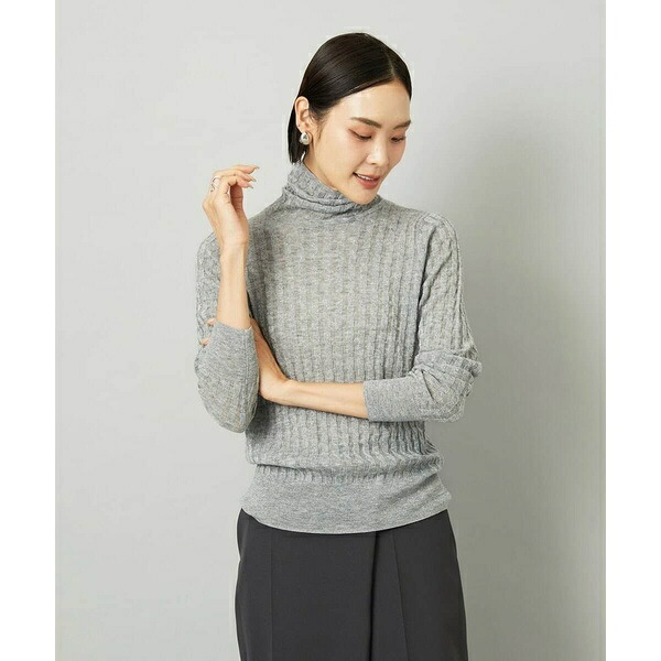 [小さいサイズ]シアーケーブルハイネックニット／ミッシェルクラン（MICHEL KLEIN） 14,370円