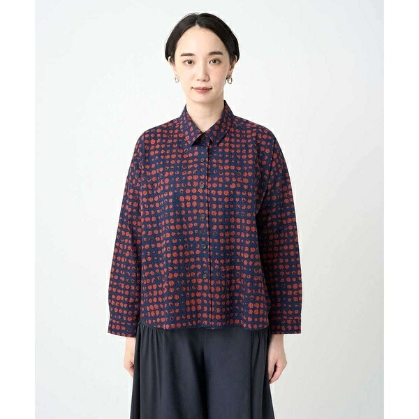 [洗える・日本製]塩縮イレギュラードットブラウス／ジャンニ・ロ・ジュディチェ（GIANNI LO GIUDICE）