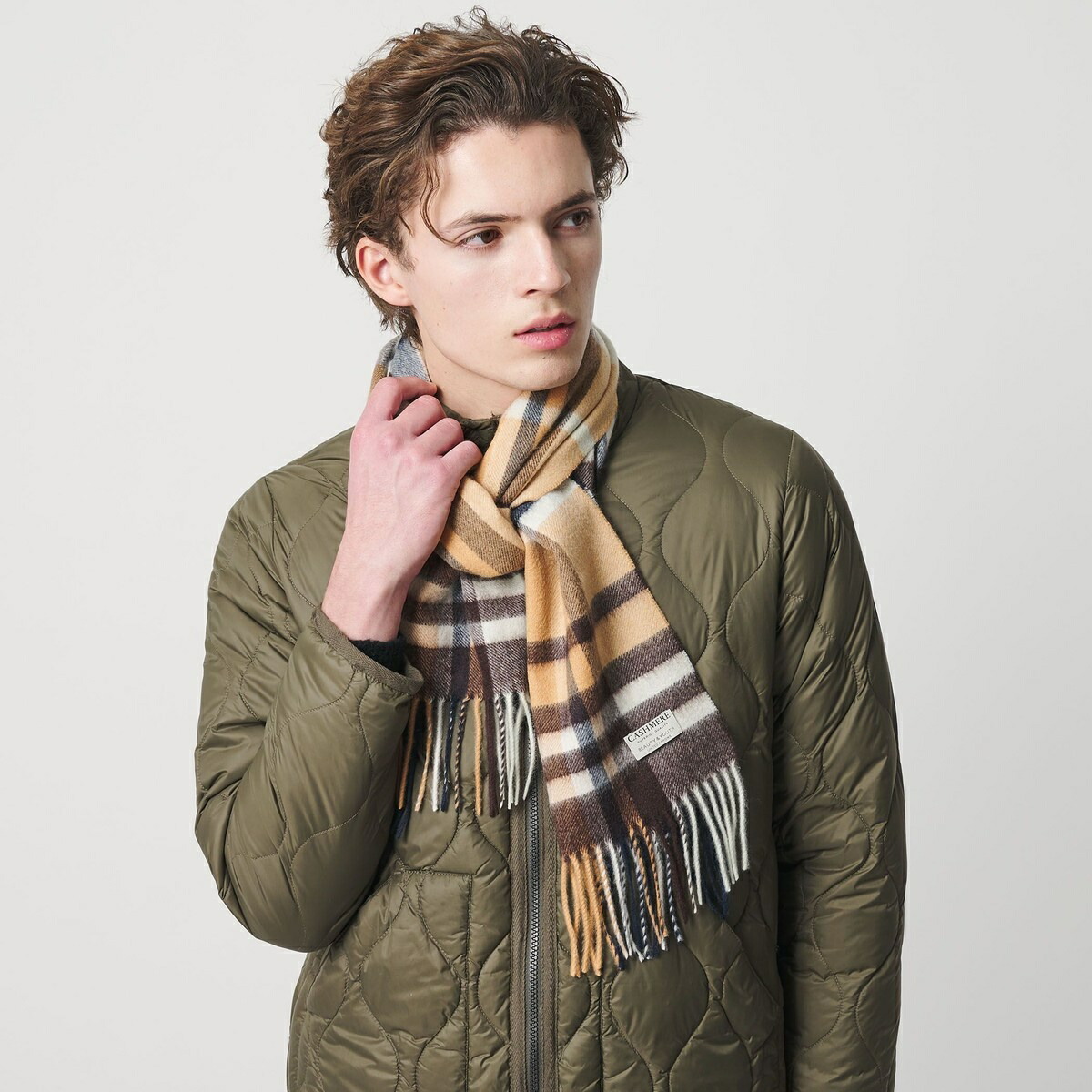 ユニオンステーション（UNION STATION）/カシミヤ混チェックマフラー 楽天市場】カシミヤ混チェックマフラー／ユニオンステーション（UNION