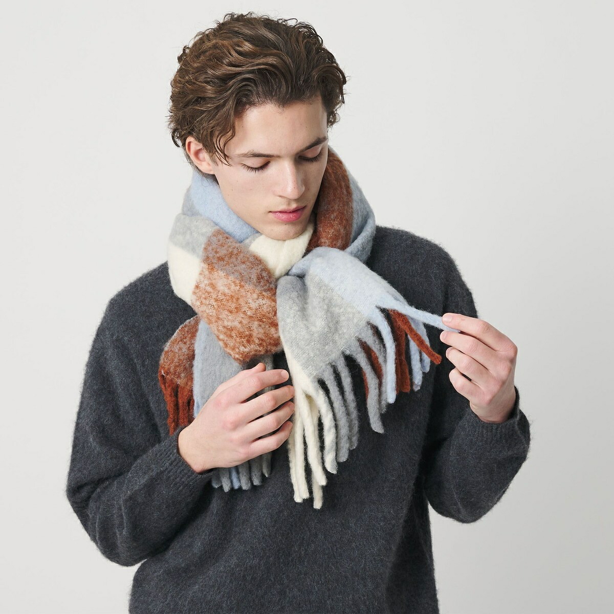 楽天市場】カシミヤ混チェックマフラー／ユニオンステーション（UNION