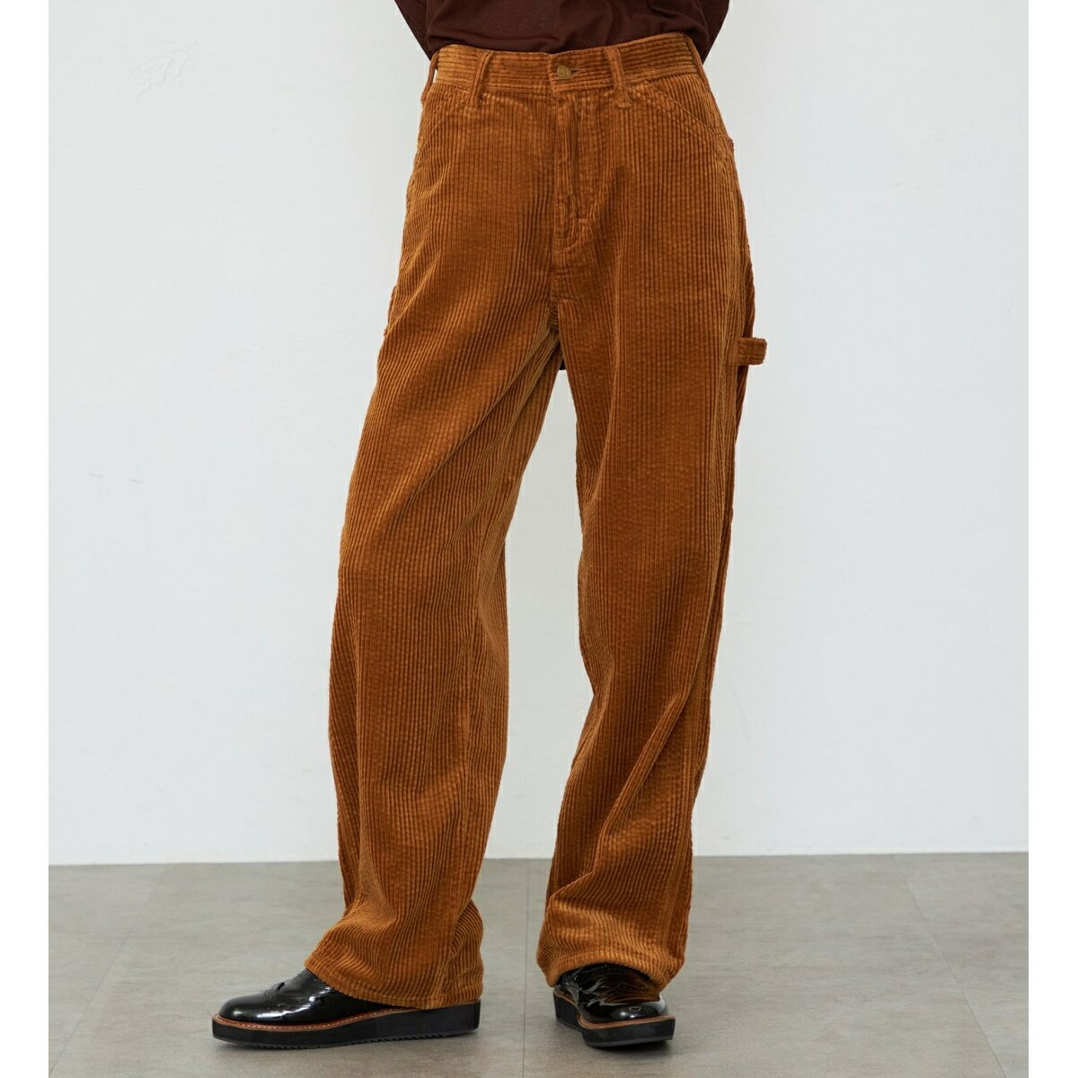 【秋冬】小母さん?ス ペインターワイドコーデュロイパンツ DUNGAREES／ロバート・エドワード・リー（Lee） パンツ-レディースファッション-ボトムス