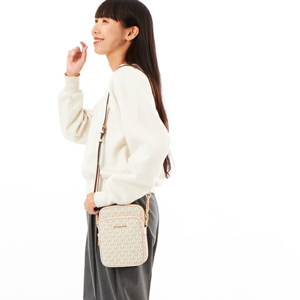 JET SET TRAVEL NS チェーン クロスボディ ミディアム - MKシグネチャー／マイケル・コース（Michael Kors）