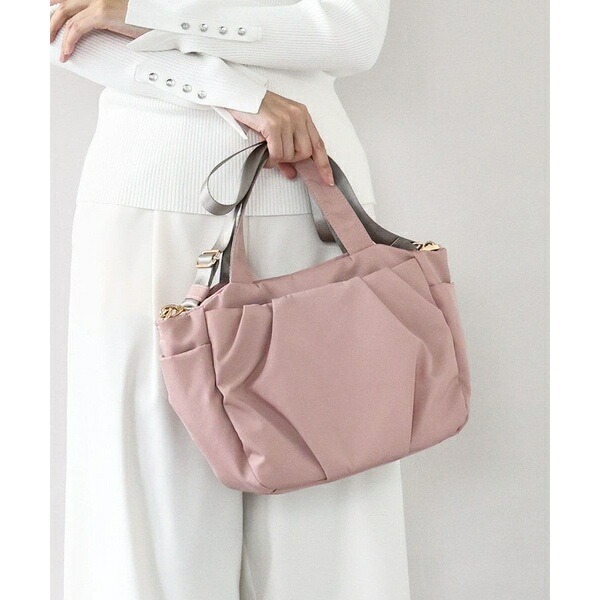 [撥水/2WAY]タックデザイントートバッグ／MK ミッシェルクラン バッグ（MK MICHEL KLEIN BAG）