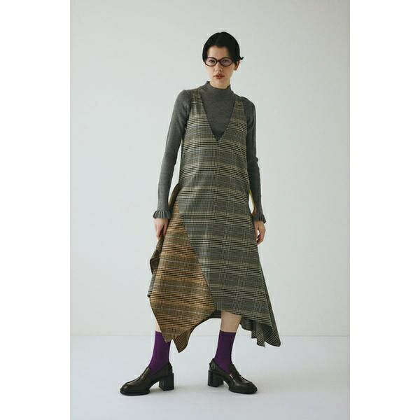V design check dress／ヘリンドットサイ（HeRIN.CYE）