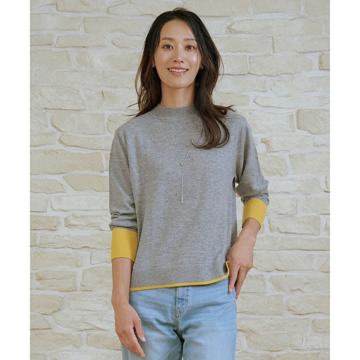 SOFT TOUCH WOOL ブロッキング ニット／Ｊプレス（J.PRESS）