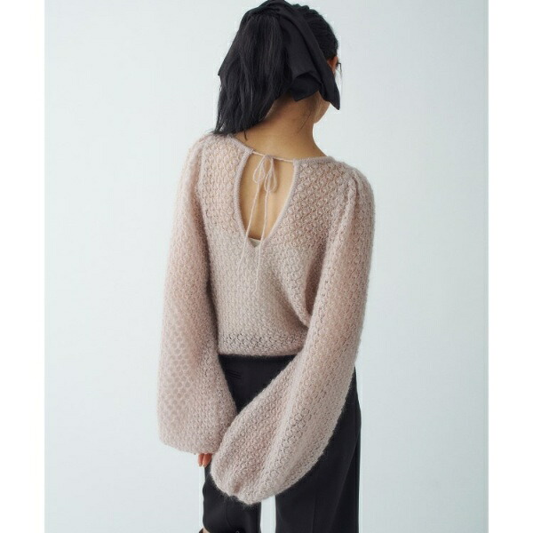 2way sheer mohair pullover／コードエー（CODE A）